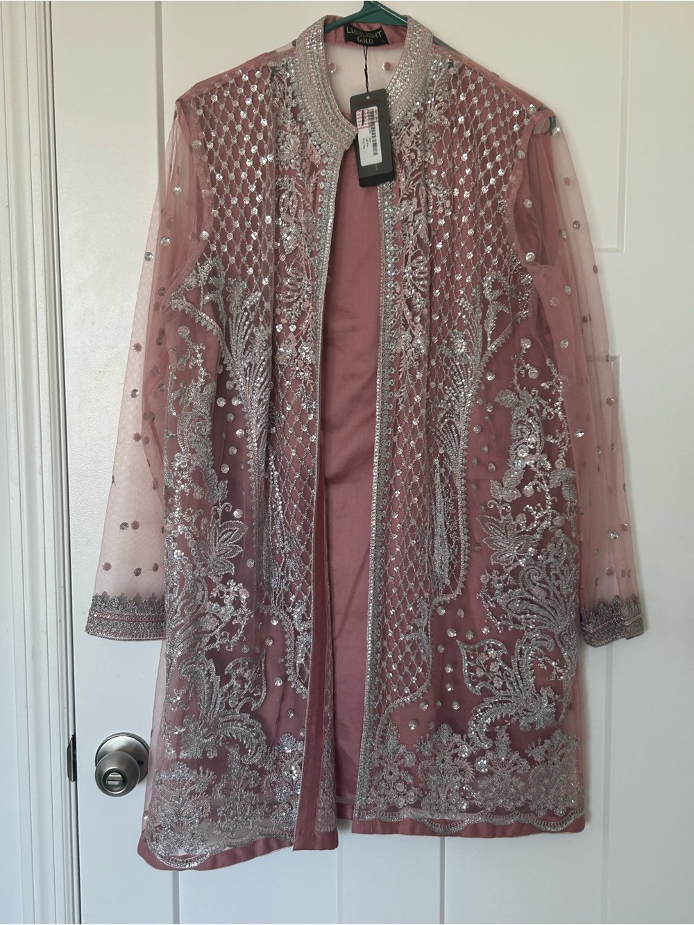 Limelight silver Embellished Pink shalwar Kameez